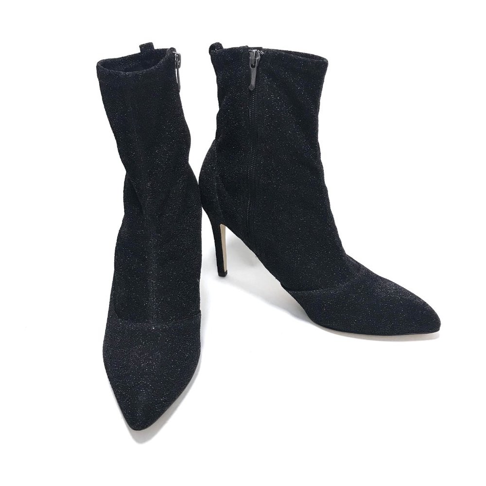 NWOB Sam Edelman Black Olson Pointed Toe Sock Booties Women's Size 10.5